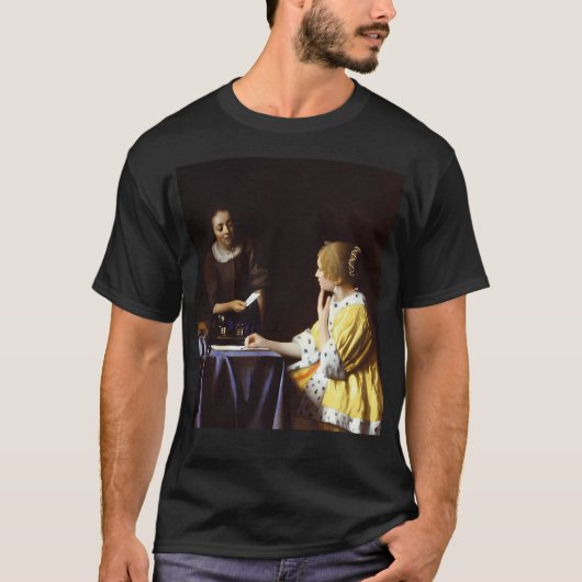 Johannes Vermeer Dame met haar dienstmaagd T-shirt (Voorkant)