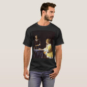 Johannes Vermeer Dame met haar dienstmaagd T-shirt (Voorkant volledig)