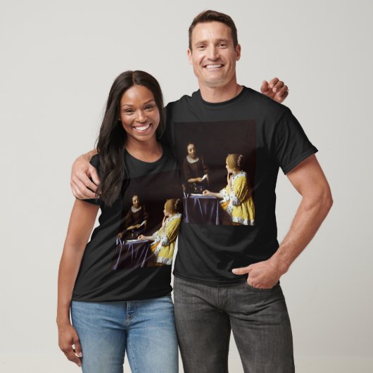 Johannes Vermeer Dame met haar dienstmaagd T-shirt (Unisex)