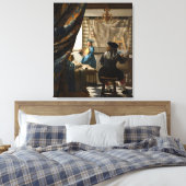 Johannes Vermeer - De Allegorie van de Schilderkun Canvas Afdruk (Insitu (Slaapkamer))