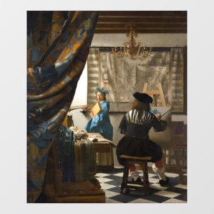 Johannes Vermeer - De Allegorie van de Schilderkun Raamsticker