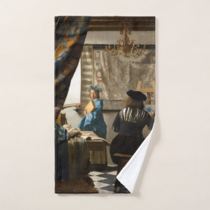 Johannes Vermeer - De Allegory of Painting Bad Handdoek
