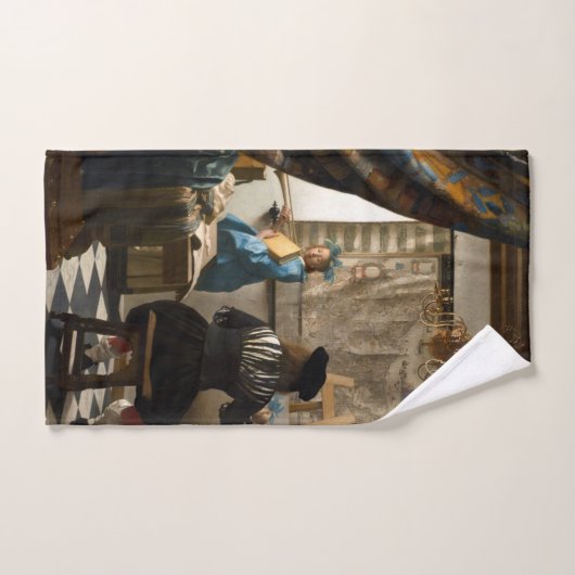 Johannes Vermeer - De Allegory of Painting Bad Handdoek (Handdoek)