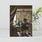 Johannes Vermeer - De Allegory of Painting Bedankkaart (Staand voorkant)