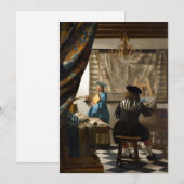 Johannes Vermeer - De Allegory of Painting Bedankkaart (Voorkant / Achterkant)