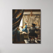 Johannes Vermeer - De Allegory of Painting Canvas Afdruk (Voorkant)
