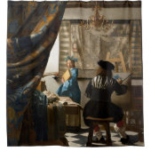 Johannes Vermeer - De Allegory of Painting Douchegordijn (Voorkant)