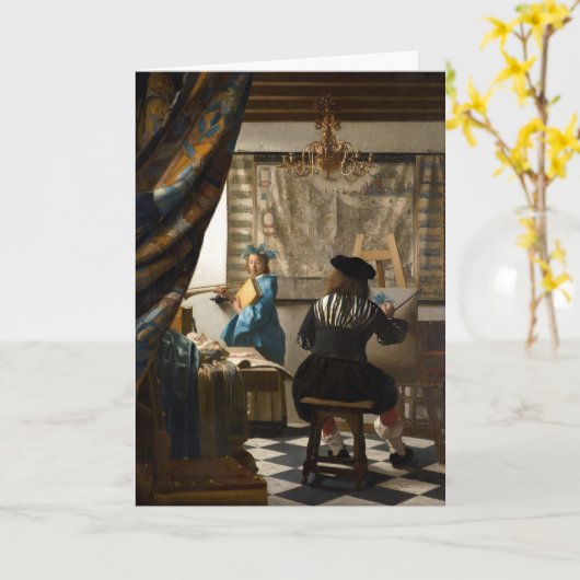 Johannes Vermeer - De Allegory of Painting Kaart (Gele Bloem)