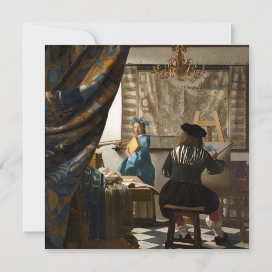 Johannes Vermeer - De Allegory of Painting Kaart (Voorkant)