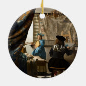 Johannes Vermeer - De Allegory of Painting Keramisch Ornament (Achterkant)