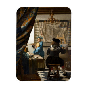 Johannes Vermeer - De Allegory of Painting Magneet