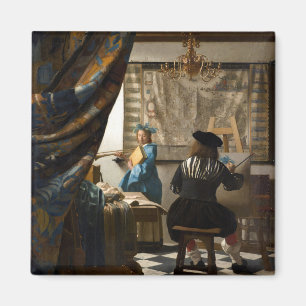 Johannes Vermeer - De Allegory of Painting Magneet
