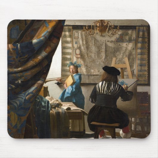 Johannes Vermeer - De Allegory of Painting Muismat (Voorkant)