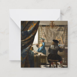Johannes Vermeer - De Allegory of Painting Notitiekaartje