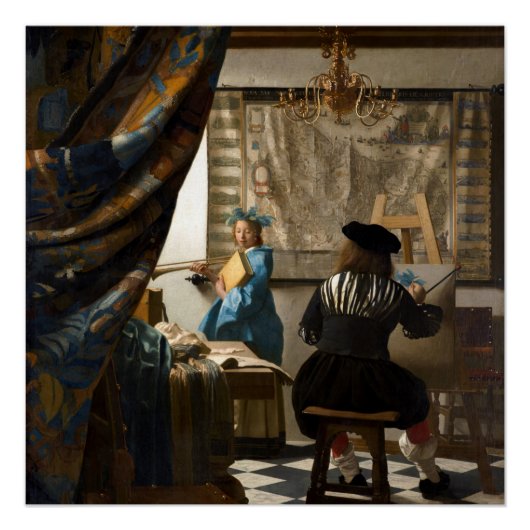 Johannes Vermeer - De Allegory of Painting Perfect Poster (Voorkant)
