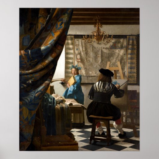 Johannes Vermeer - De Allegory of Painting Poster (Voorkant)