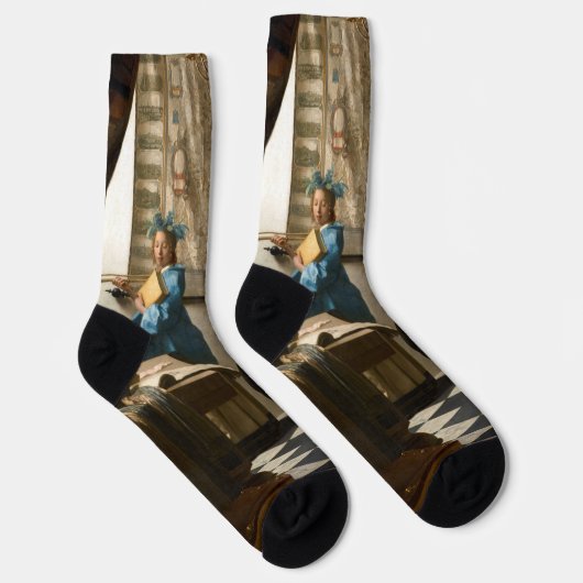 Johannes Vermeer - De Allegory of Painting Sokken (Rechts)