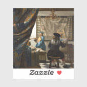 Johannes Vermeer - De Allegory of Painting Sticker (Vel)