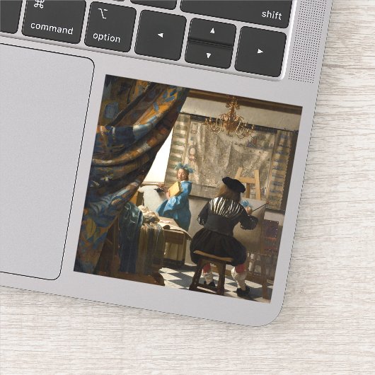 Johannes Vermeer - De Allegory of Painting Sticker (Detail)