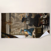 Johannes Vermeer - De Allegory of Painting Strandlaken (Voorkant)