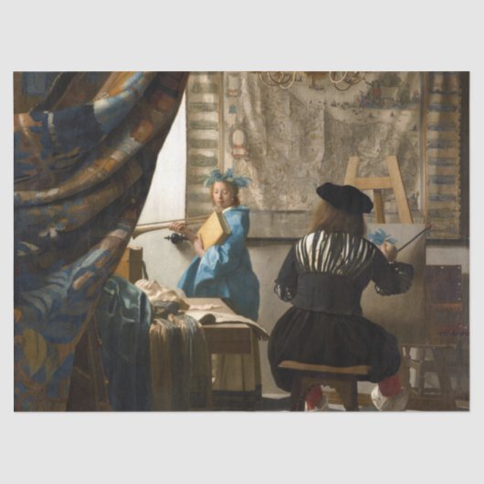 Johannes Vermeer - De Allegory of Painting Tissuepapier (Voorkant)