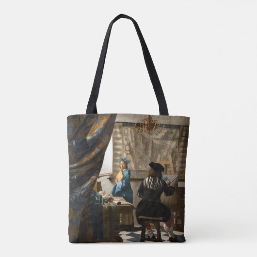 Johannes Vermeer - De Allegory of Painting Tote Bag (Achterkant)