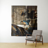 Johannes Vermeer - De Allegory of Painting Wandkleed (In situ)
