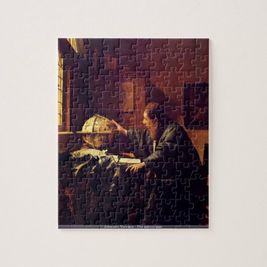 Johannes Vermeer - De astronomeerpuzzel Legpuzzel (Verticaal)