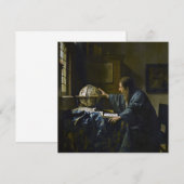 Johannes Vermeer - De Astronomer Bedankkaart (Voorkant / Achterkant)