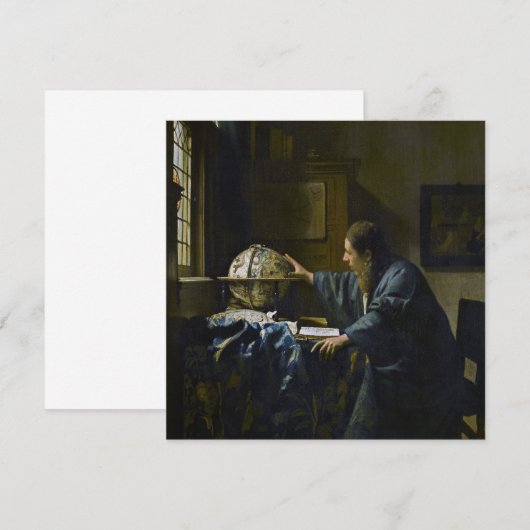 Johannes Vermeer - De Astronomer Bedankkaart (Voorkant / Achterkant)
