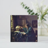 Johannes Vermeer - De Astronomer Bedankkaart (Staand voorkant)