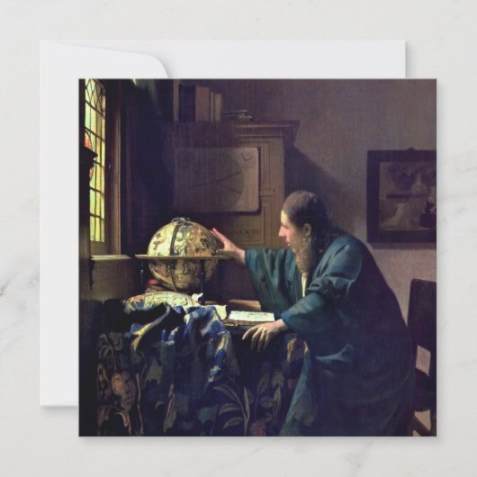 Johannes Vermeer - De Astronomer Bedankkaart (Voorkant)