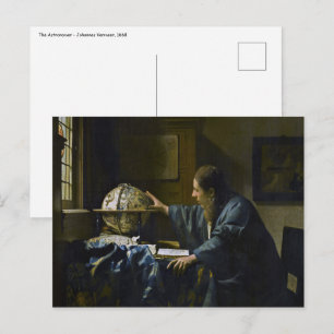 Johannes Vermeer - De Astronomer Briefkaart