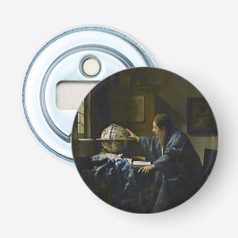 Johannes Vermeer - De Astronomer Button Flesopener