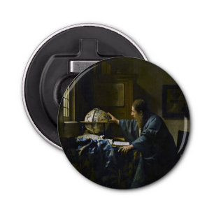 Johannes Vermeer - De Astronomer Button Flesopener