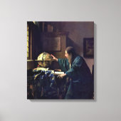 Johannes Vermeer - De Astronomer Canvas Afdruk (Voorkant)