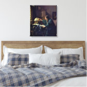 Johannes Vermeer - De Astronomer Canvas Afdruk (Insitu (Slaapkamer))