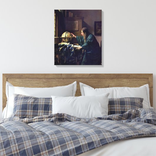 Johannes Vermeer - De Astronomer Canvas Afdruk (Insitu (Slaapkamer))