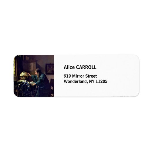 Johannes Vermeer - De Astronomer Etiket (Voorkant)