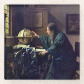 Johannes Vermeer - De Astronomer Glazen Onderzetter (Voorkant)