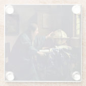 Johannes Vermeer - De Astronomer Glazen Onderzetter (Achterkant)