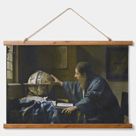 Johannes Vermeer - De Astronomer Hangend Wandkleed (Voorkant)