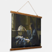Johannes Vermeer - De Astronomer Hangend Wandkleed (Gebogen)