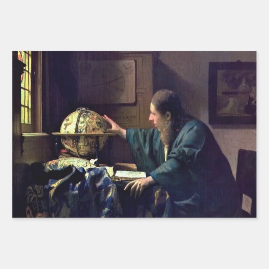 Johannes Vermeer - De Astronomer Inpakpapier Vel (Voorkant)