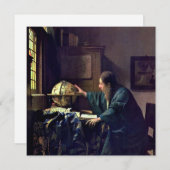 Johannes Vermeer - De Astronomer Kaart (Voorkant / Achterkant)