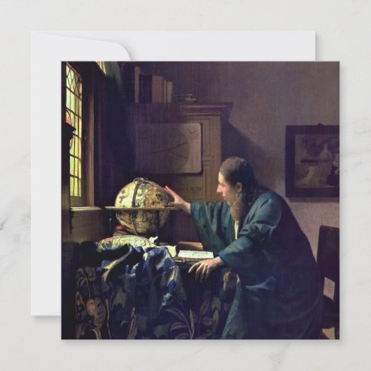 Johannes Vermeer - De Astronomer Kaart (Voorkant)