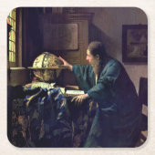 Johannes Vermeer - De Astronomer Kartonnen Onderzetters (Voorkant)