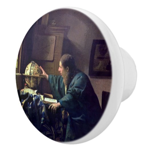 Johannes Vermeer - De Astronomer Keramische Knop (Rechts)