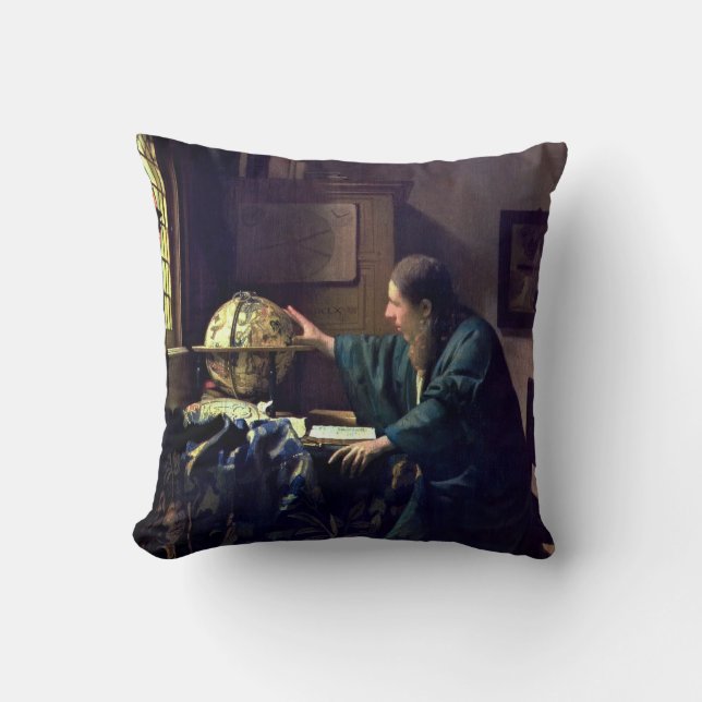 Johannes Vermeer - De Astronomer Kussen (Voorkant)