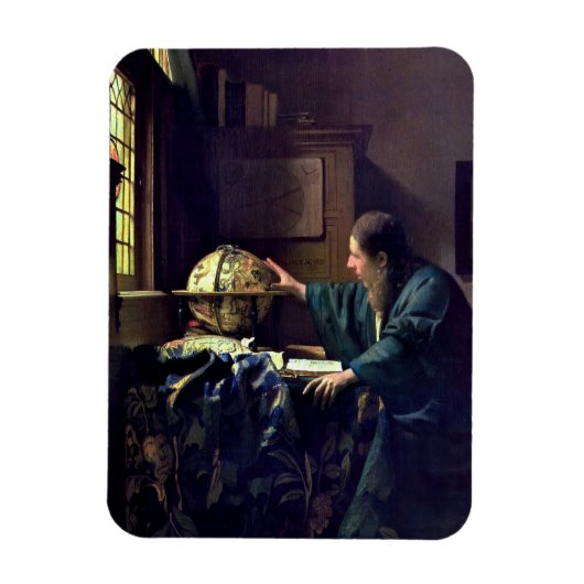 Johannes Vermeer - De Astronomer Magneet (Verticaal)